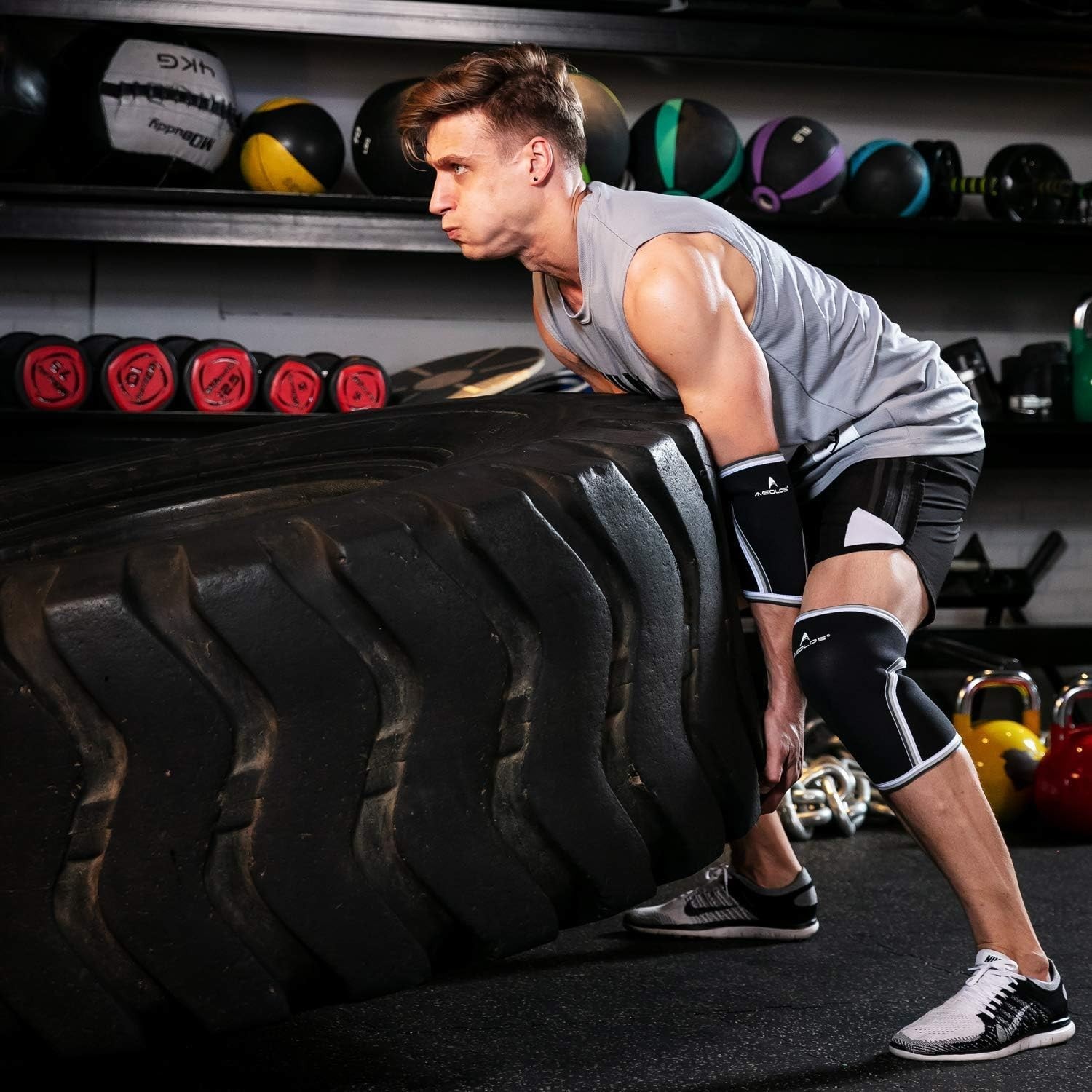 7mm Compression Knee Sleeves - Unisex Heavy-Duty Support for Sport Enthusiasts