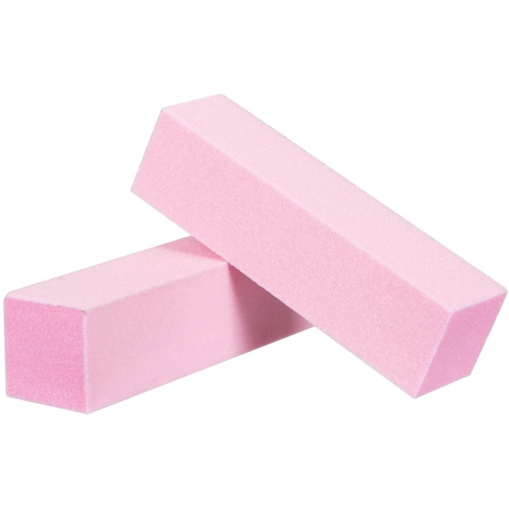 15 Pack Pedicure Block 100/180 Grit Nail Buffer Pink