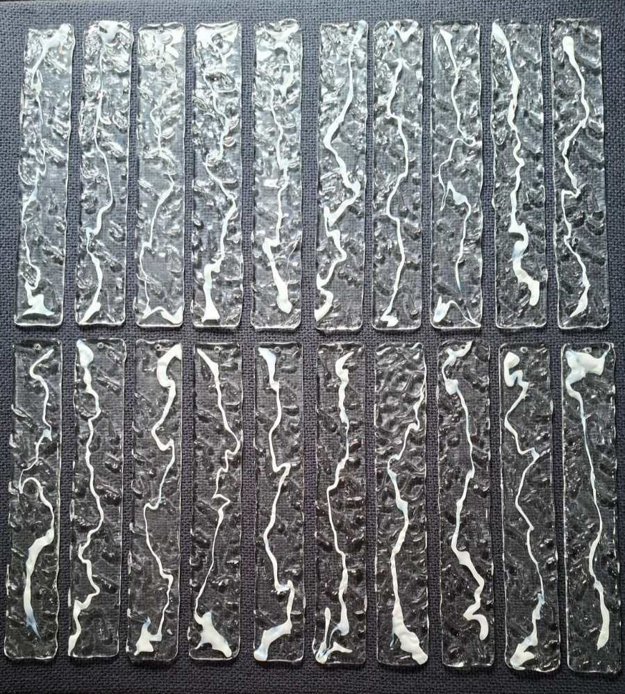 43 Textured Retro Italian Glass Chandelier pieces