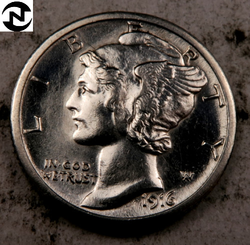 1916-S Mercury Dime ~ Gem BU ~ 90% Silver