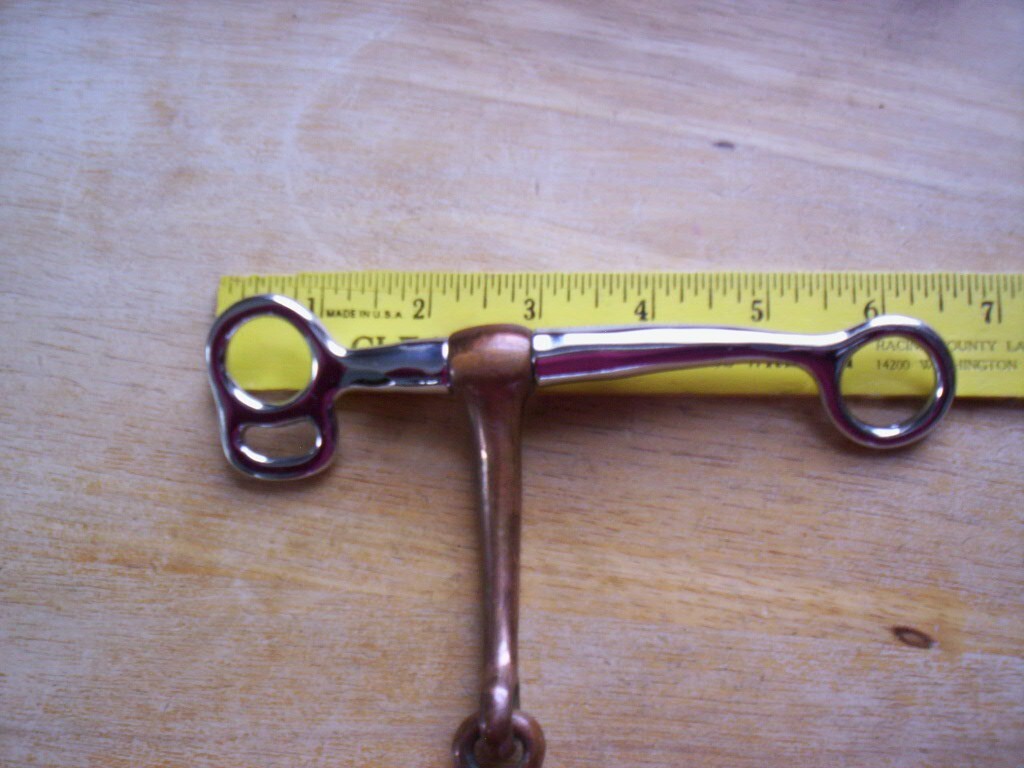 Used Tom Thumb Snaffle Bit 5" Copper Mouth 6 1/2" Shanks
