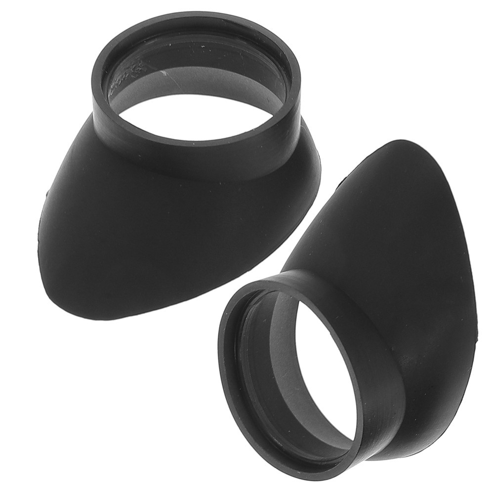 2Pcs Black Rubber Microscope Eyepiece Covers Durable Caps for Binoculars