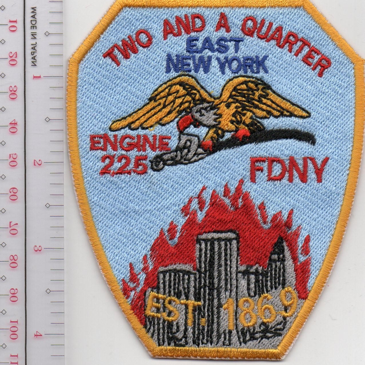Fire Department Engine 225 Two and a Quarter East New York Est. 1869 NO TARIF