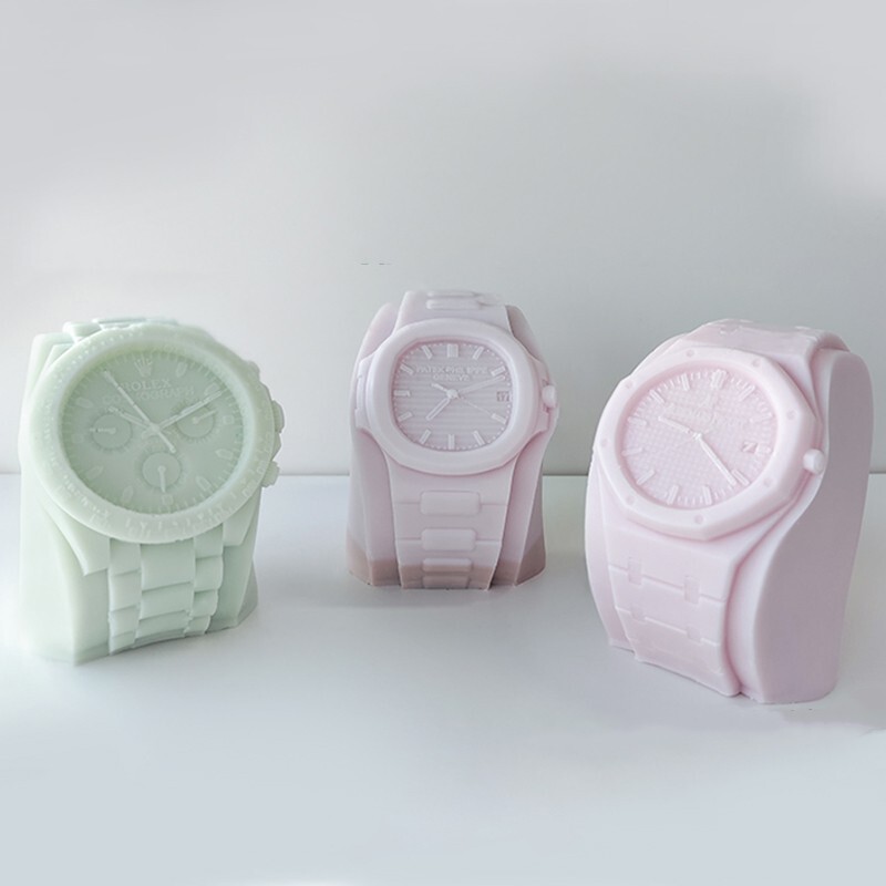DIY 3D Luxury Watch Silicone Mold DIY Aroma Candle Plaster Resin Gypsum Molds