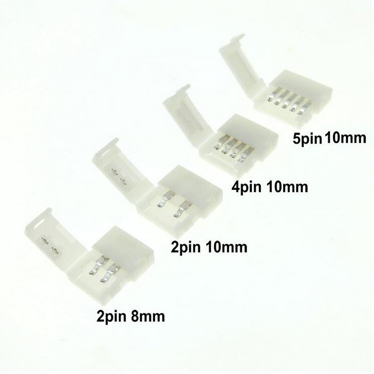 2Pin 3Pin 4Pin 5Pin 8mm 10mm Solderless Connector Clip 5050 5630 2835 LED Strip