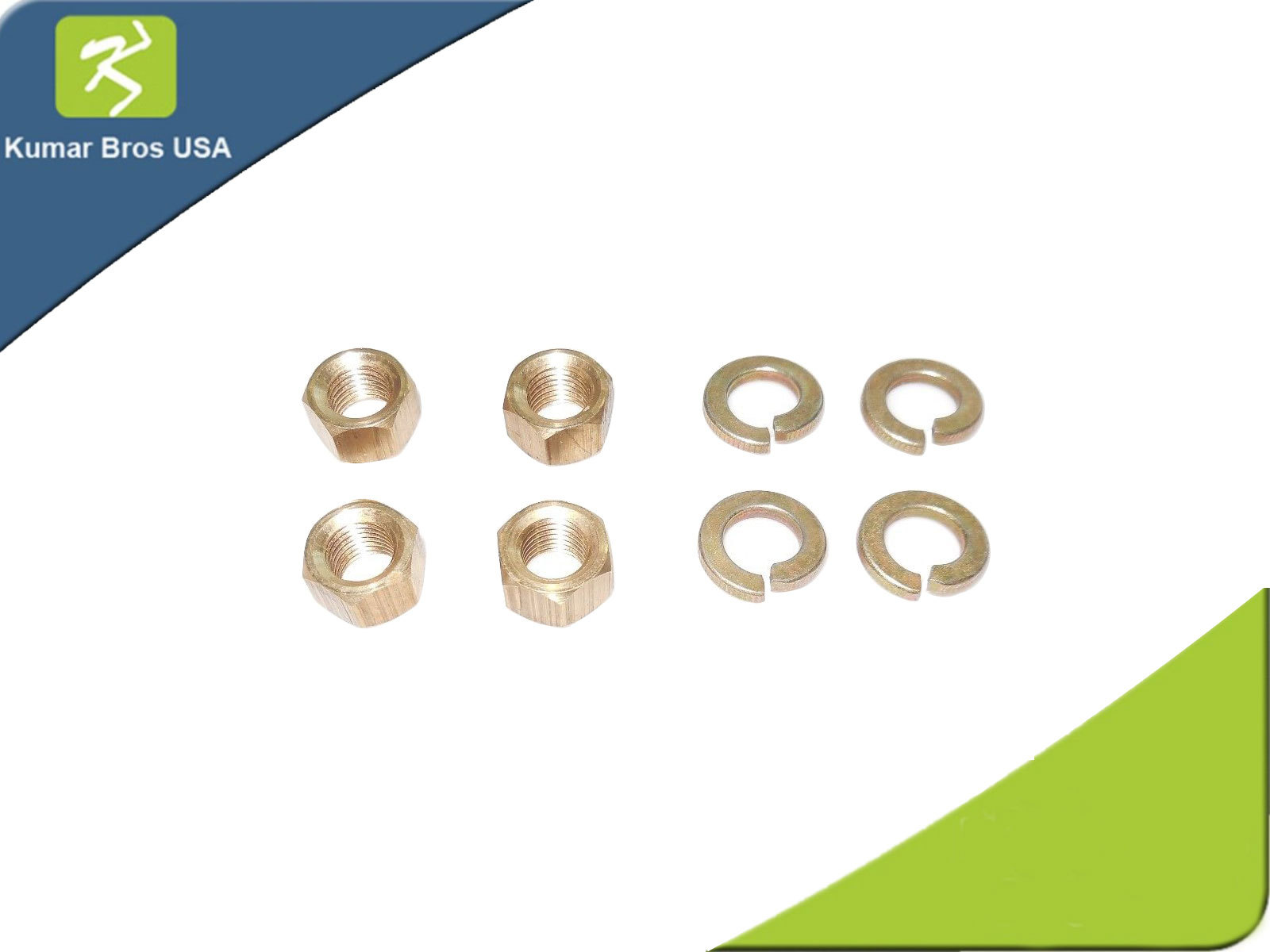 4 Brass Nut/Washers Kit Manifold Mounting FITS Ford  2N 8N 9N Tractor ENJ80-0004
