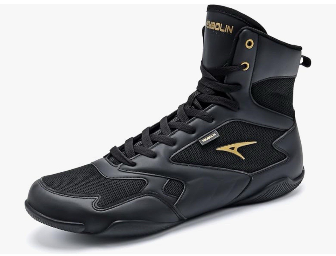 ASHION Men Wrestling Shoes Boxing Shoes EUR 42 US 9 1/2 High Top     (B-7)