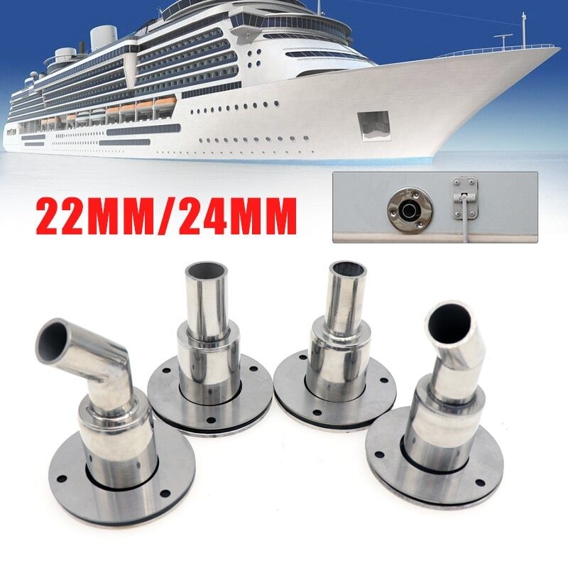 For Boat Car 22/24mm Thru Hull Exhaust Skin Fitting Tube Pipe Air-Diesel Heater/