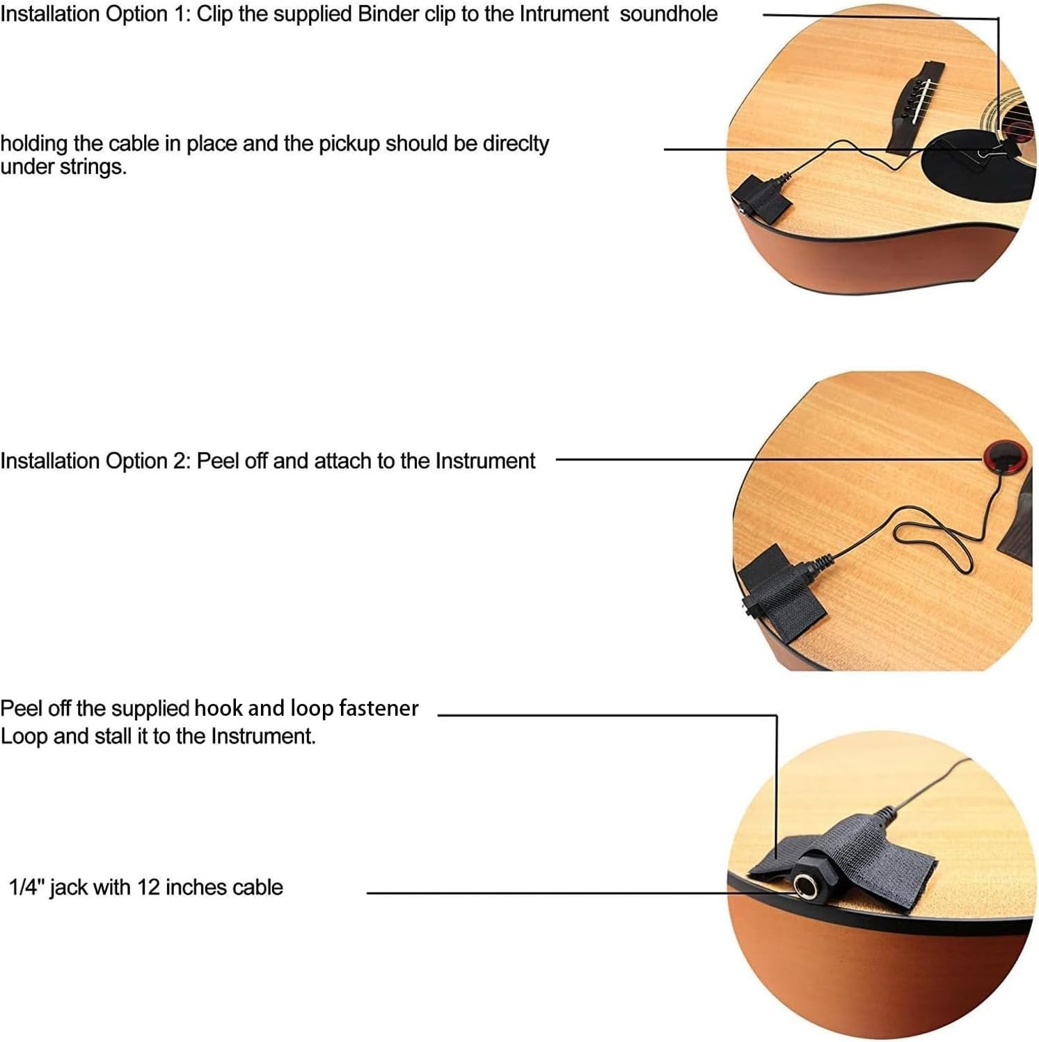 Piezo Contact Microphone for Acoustic Instruments