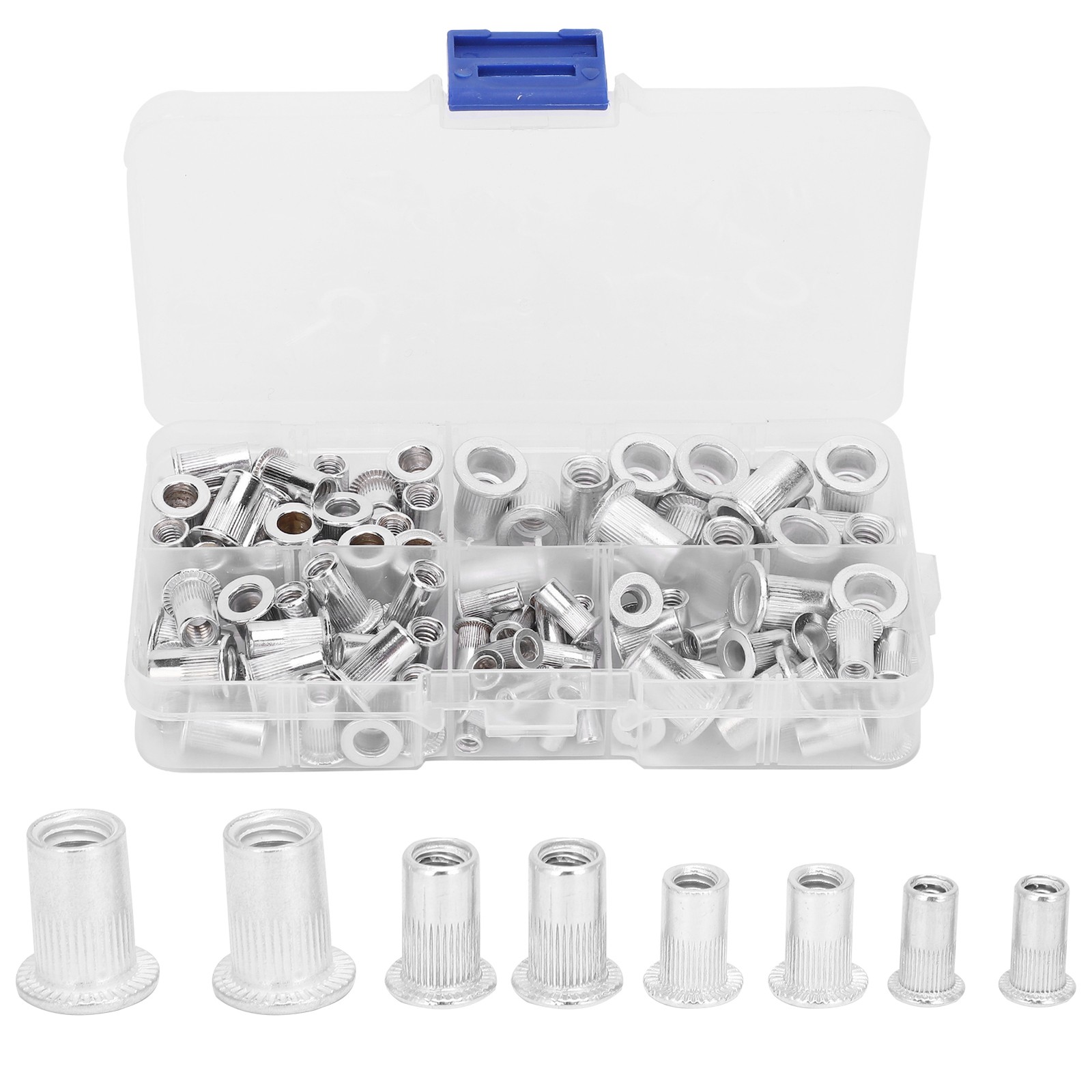 100pcs Aluminum Rivet Nut Threaded Insert Nut For Fastening Automobiles