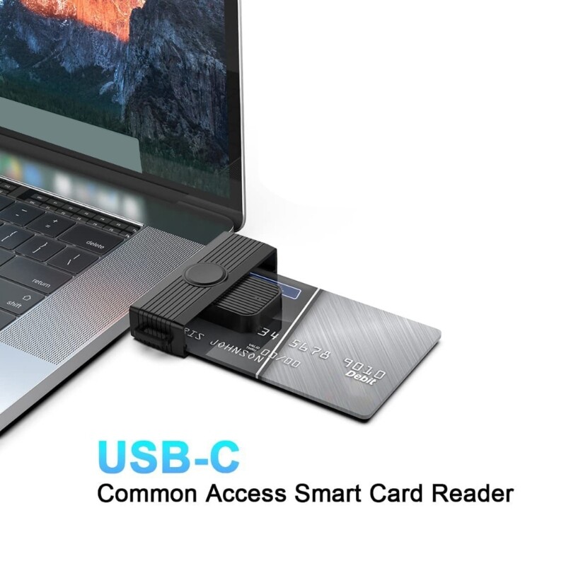 Portable CAC Reader Type C Foldable CAC Card Reader Portable USB C Card Reader