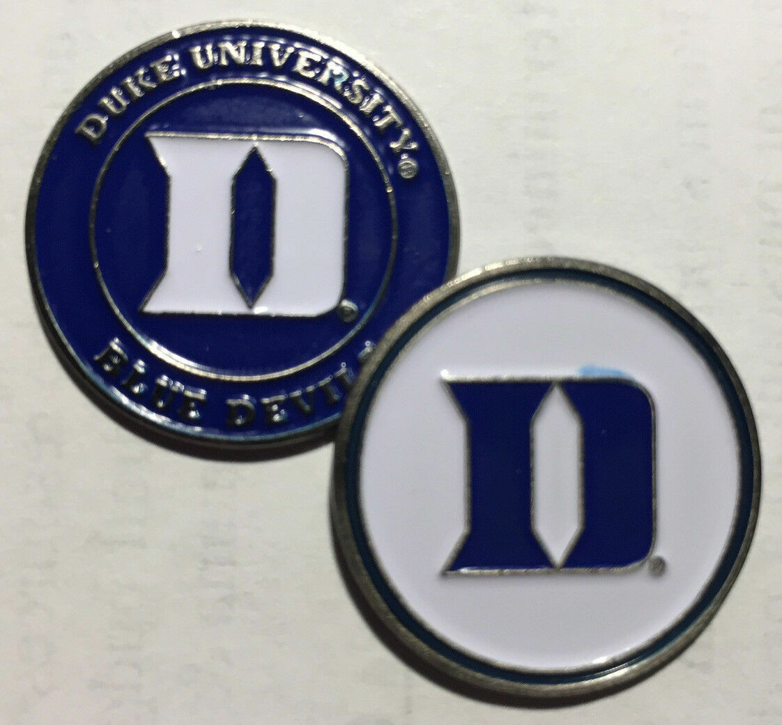 DUKE BLUE DEVILS 1" Diameter GOLF BALL MARKER New