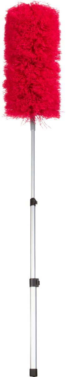 Telescopic Microfiber Duster w/ Extension Pole, Scratch Free (Red)