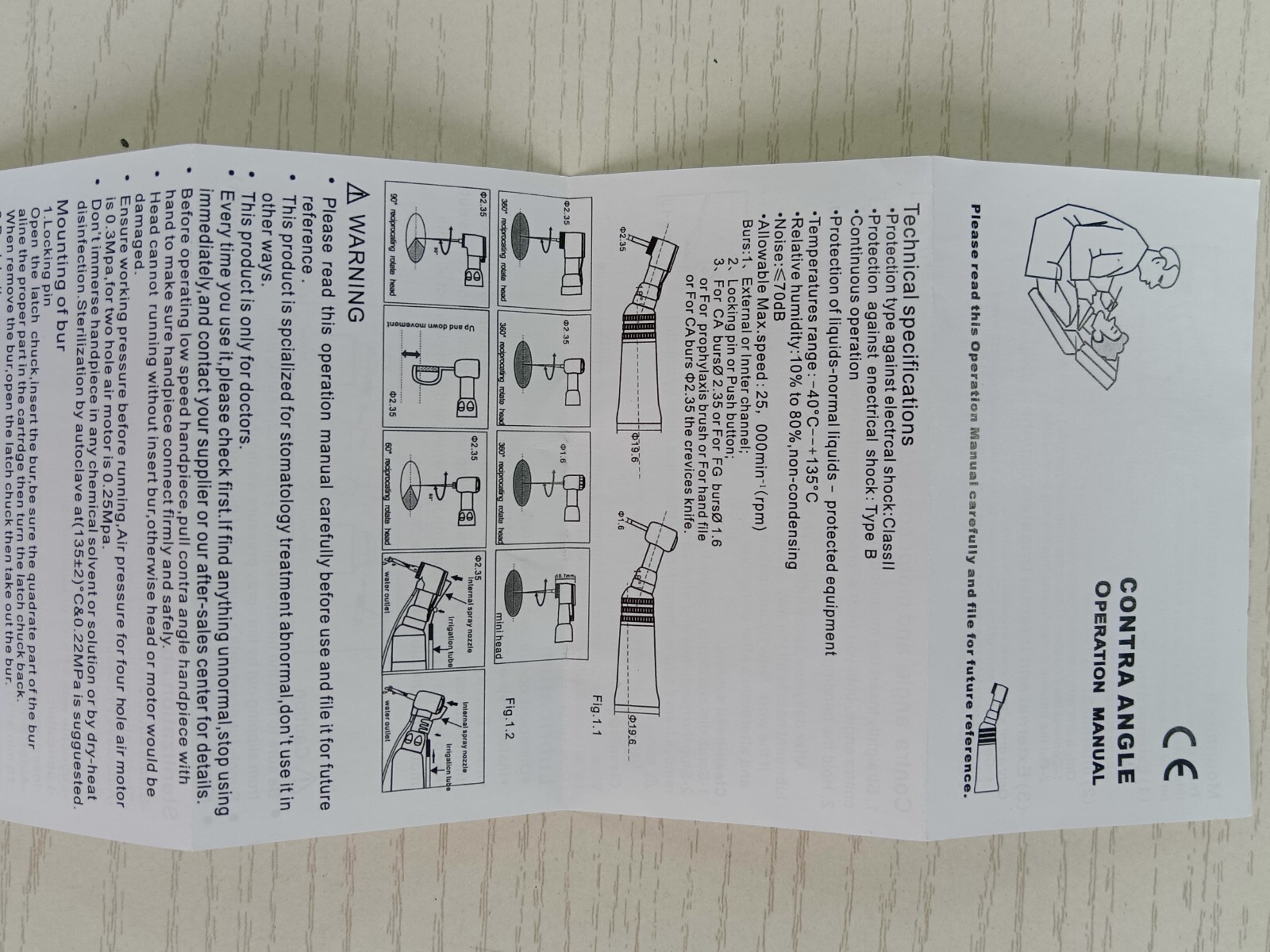 Dental Reduction 10:1 Endo Hand File 30° Reciprocating Contra Angle Handpiece