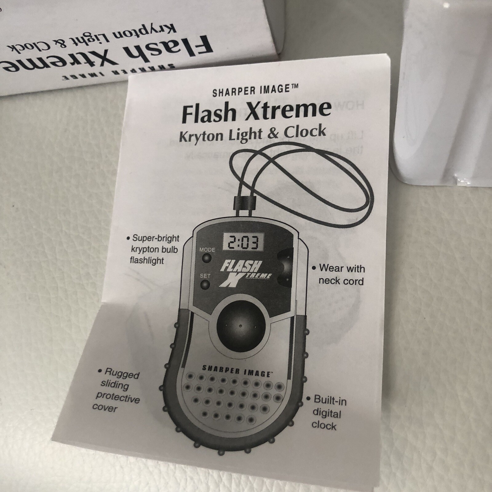 Sharper Image "Flash Xtreme" Krypton Light & Clock