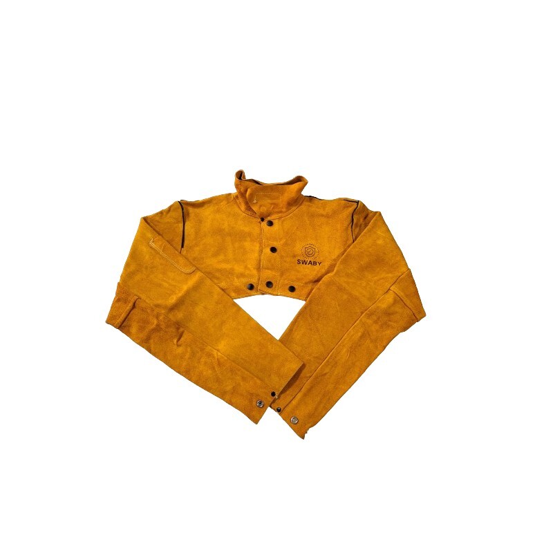 Swaby Leather Welding Cape with Sleeves, Size M