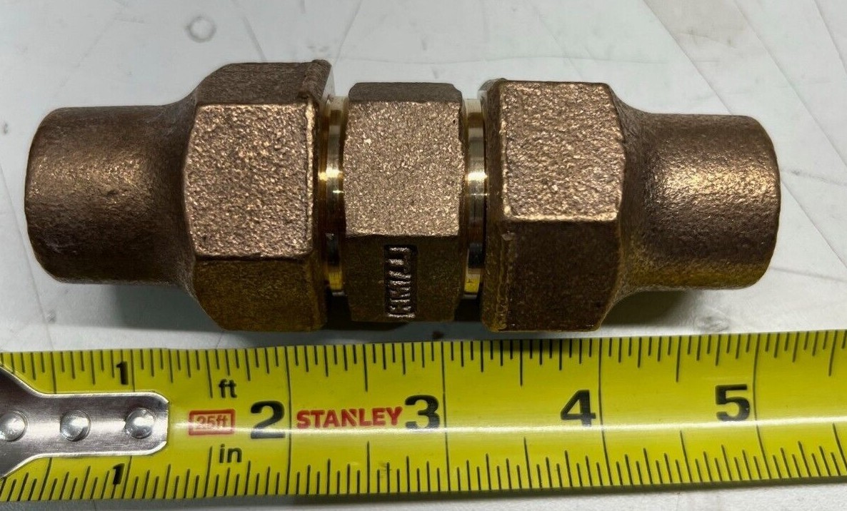 3/4" Mueller Straight Coupling IP Threaded Copper Flare Nut H-15402N Lead Free 1