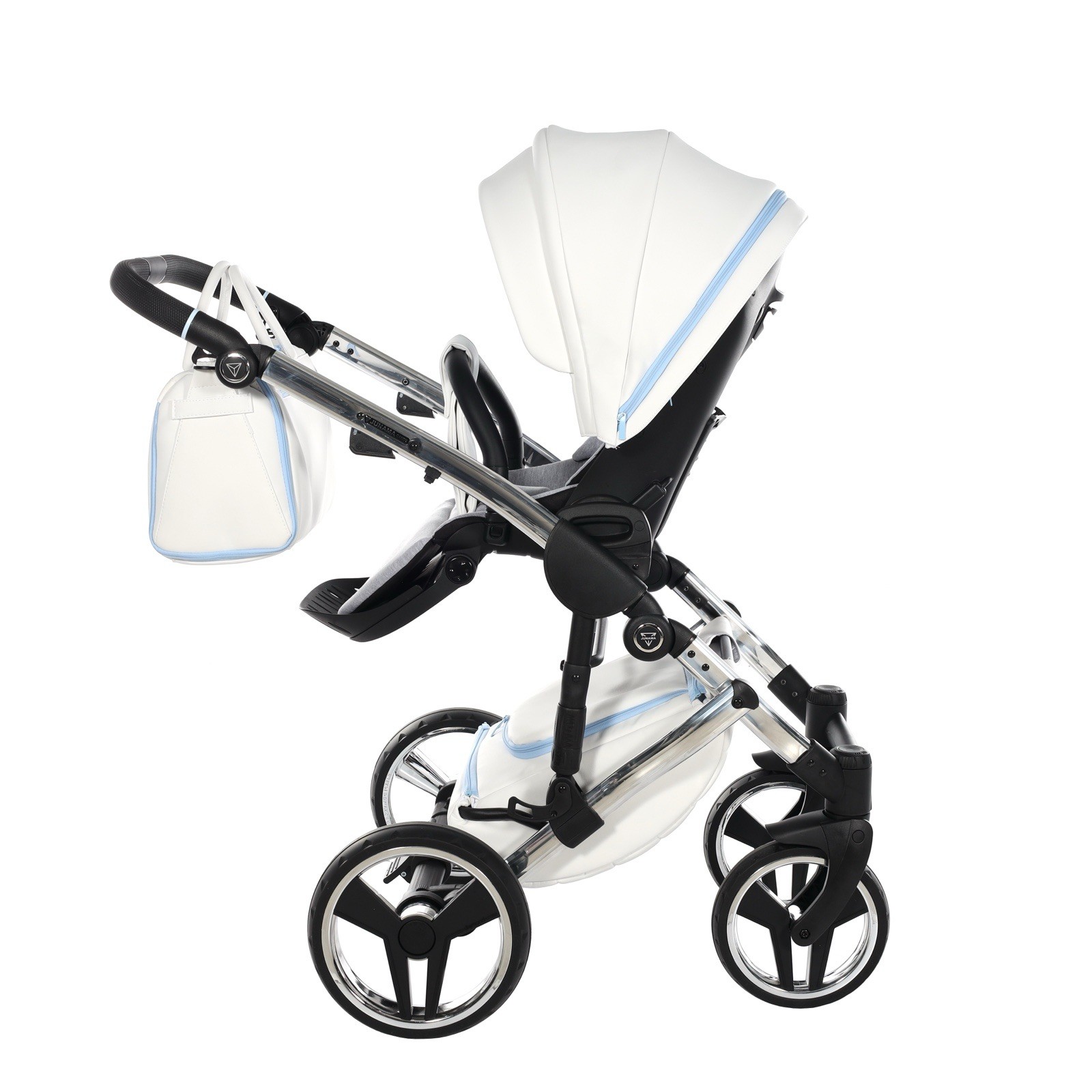 Junama Diamond Candy Stroller White Blue W/bassinet
