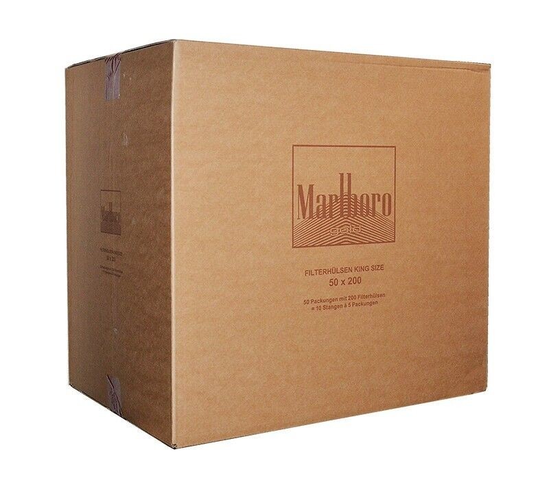 50 BOXES Marlboro GOLD King Size Empty Filter Tubes 50 x 200 pcs.