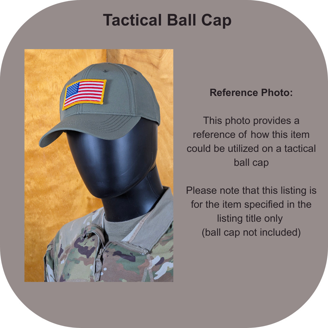 American Flag Patch - Full Color Tactical Patch Hook Fastener Gold Border 3.25x2