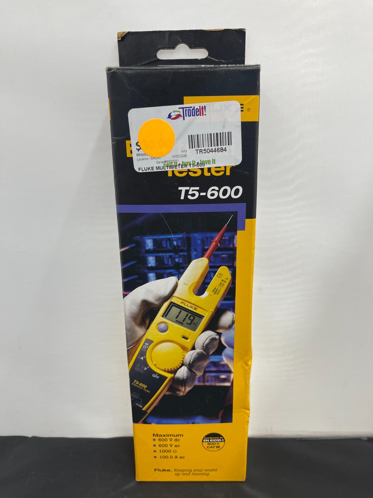 Fluke T5-600 Electrical Voltmeter, Continuity and Current Tester - Open Box