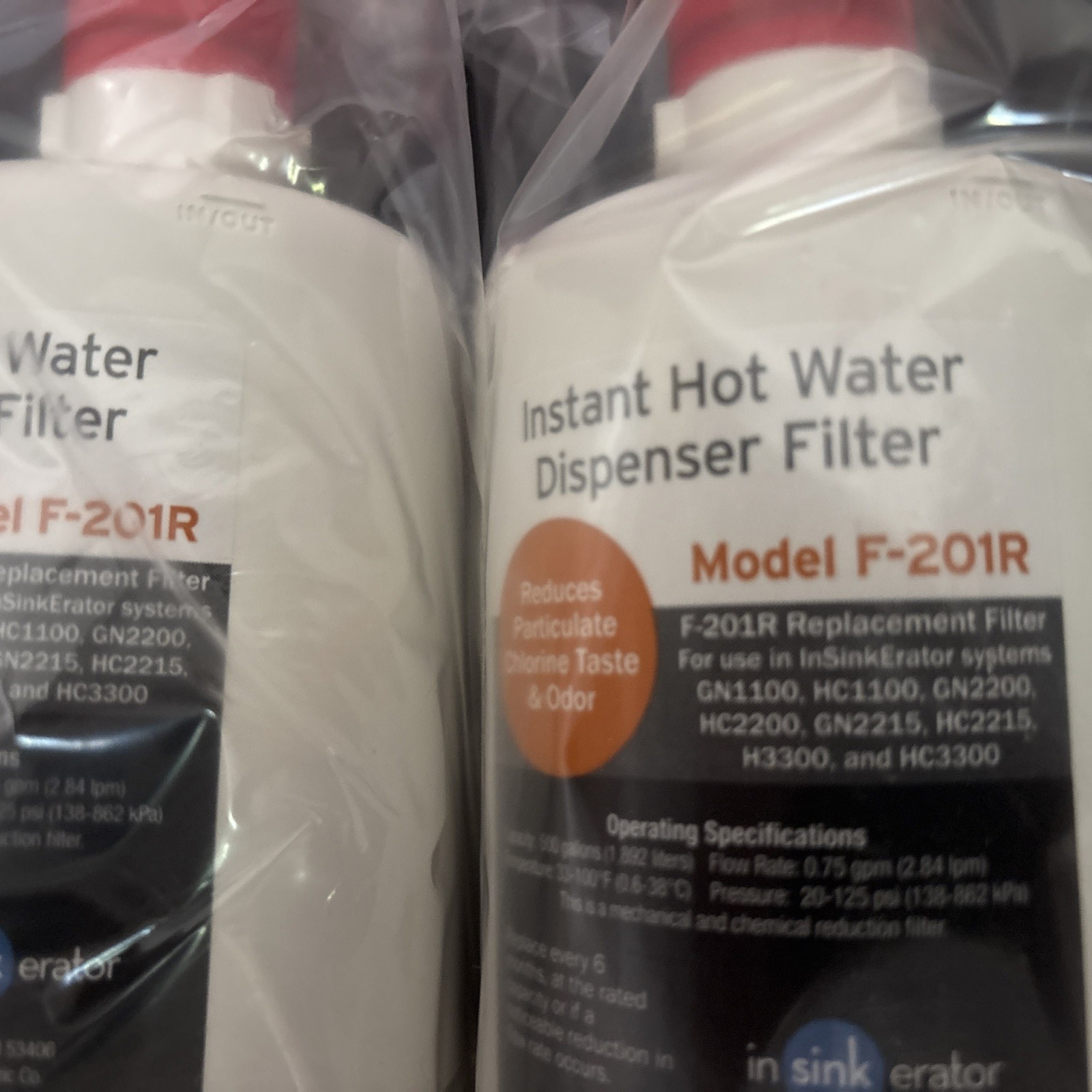 insinkerator hot water dispenser Replacement filter 2 Pack F-201R New