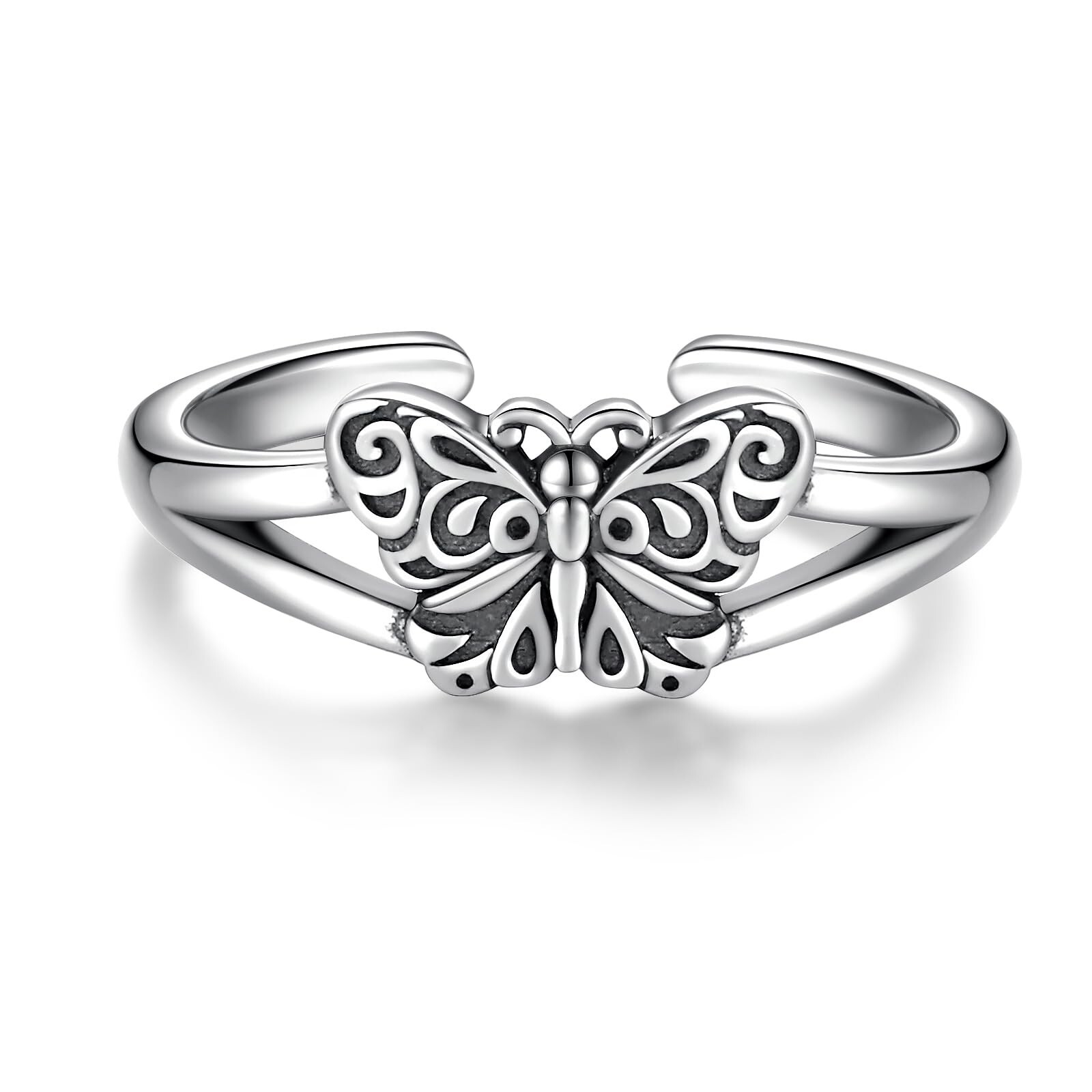 925 Sterling Silver Toe Rings for Women Boho Adjustable Mid Finger Rings Summ...