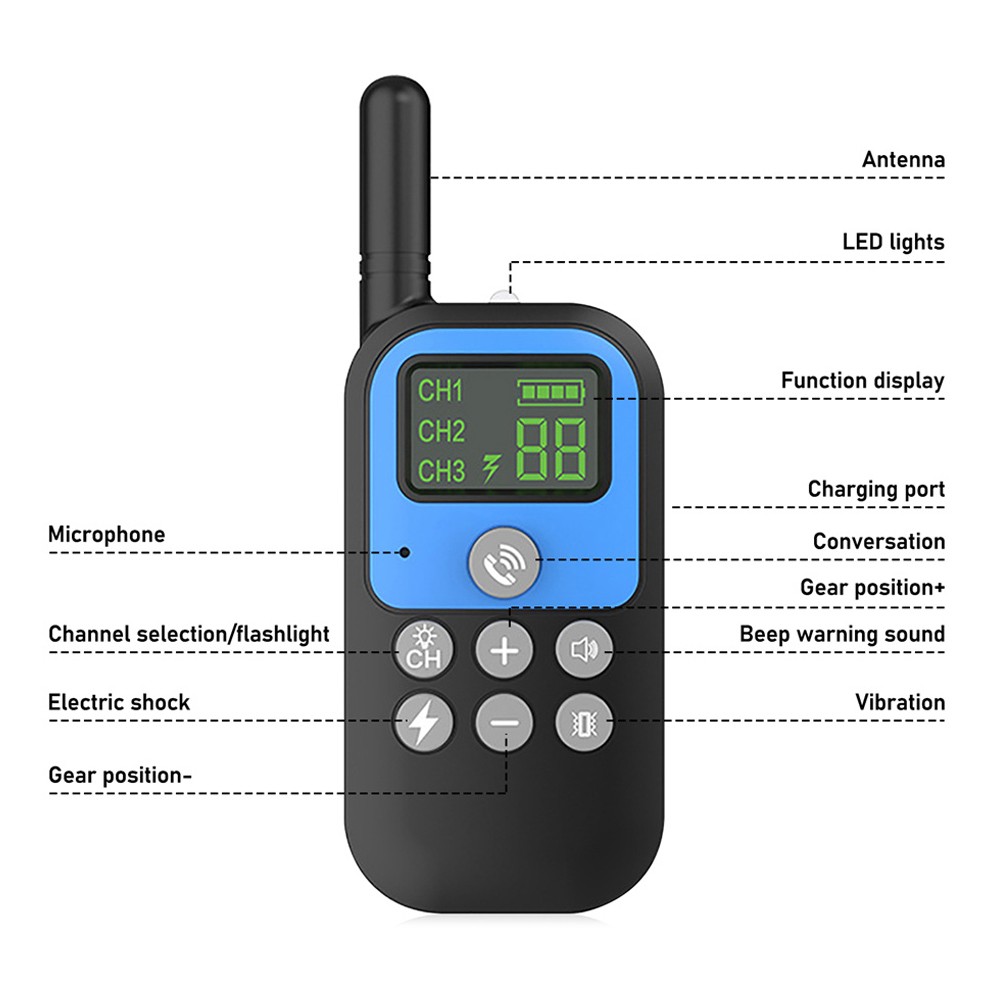 For 3 Dogs Training Collars with Remote Rechargeable Waterproof Shock E-Collars