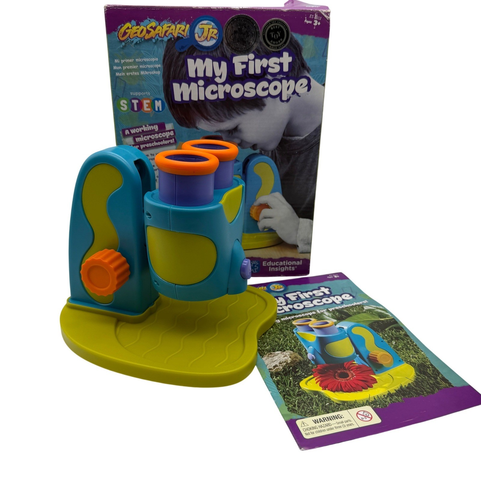 GeoSafari Jr My First Microscope STEM Toy Blue Green educational insights
