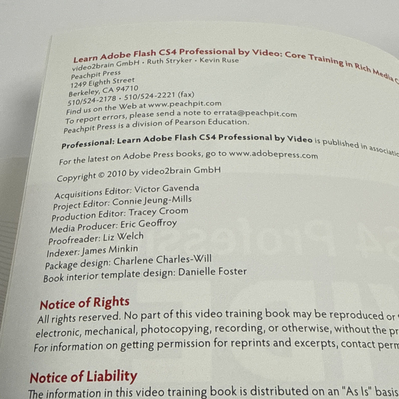 Adobe Flash CS4 Professional Learn by Video Training DVD-Rom Mac Windows Linux
