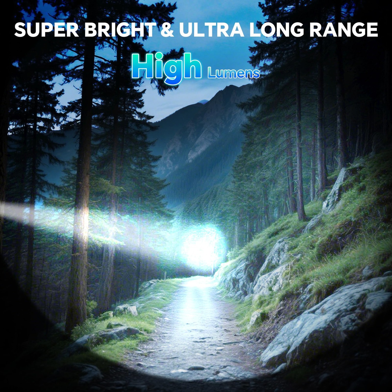 3Pack Rechargeable Flashlights High Lumens, Super Bright Flashlight with LCD ...