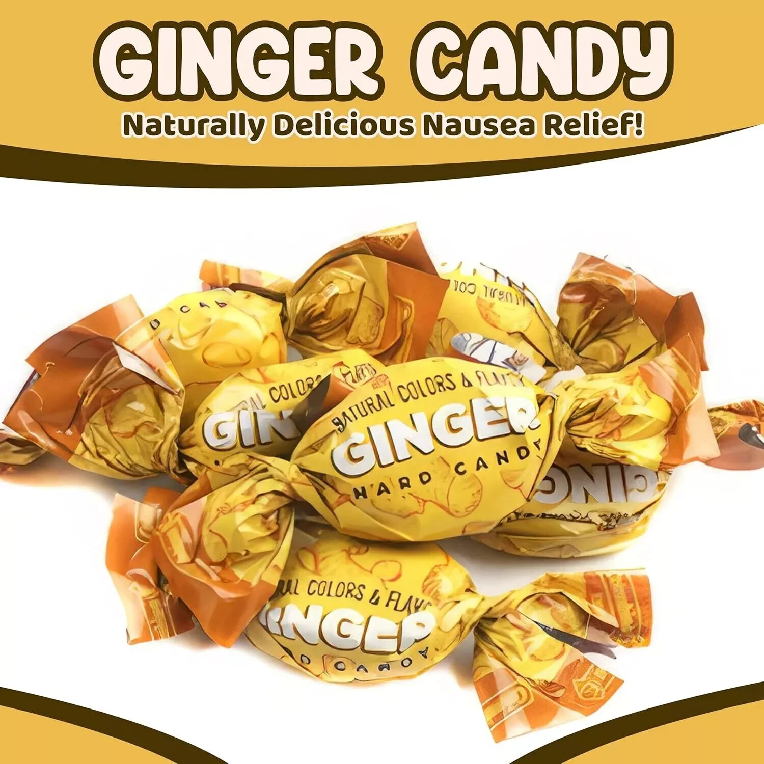 Colombina Ginger Flavor, Individually Wrapped, Bulk Hard Candy (2 Pounds) Sale!