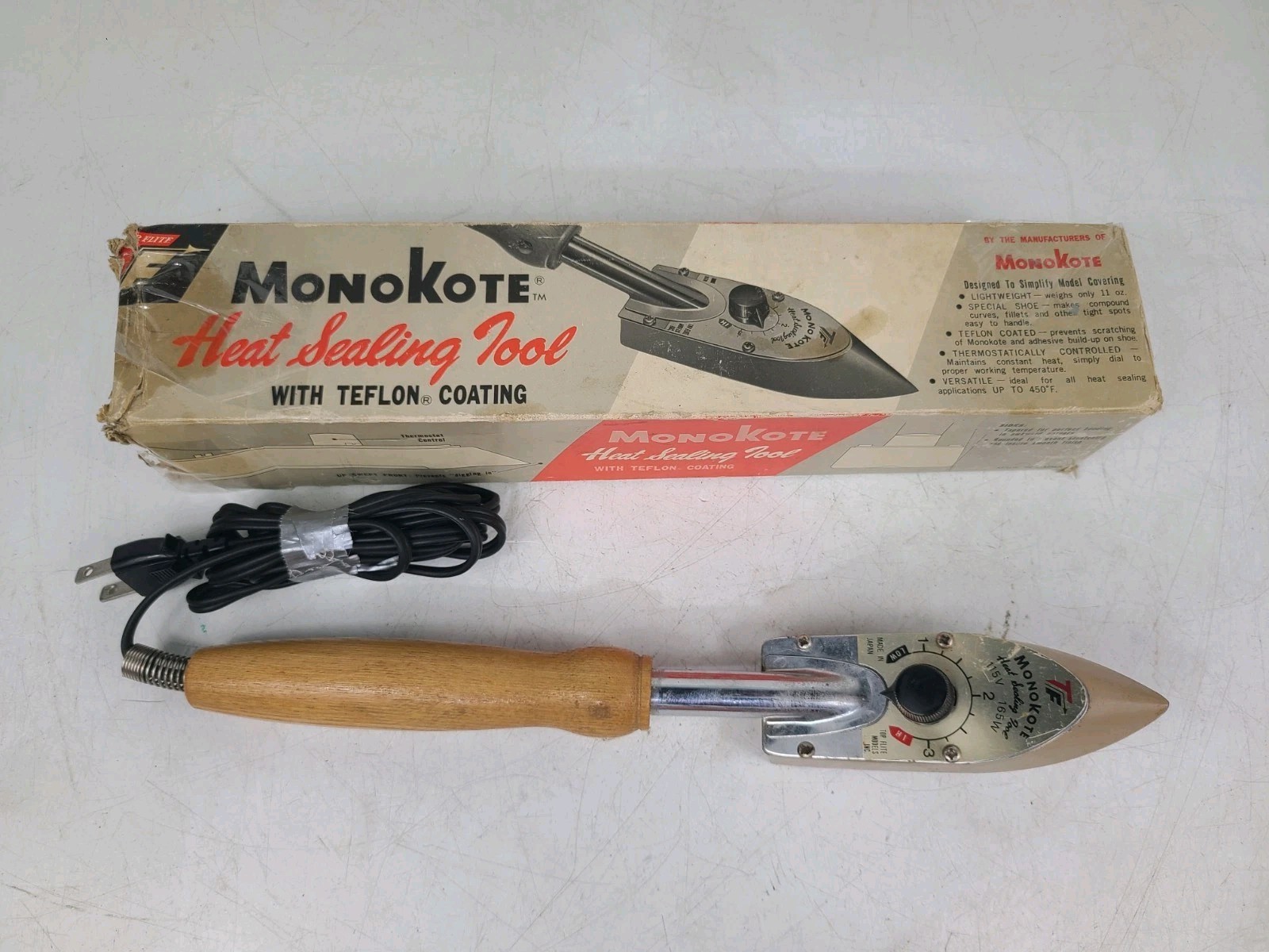 TF Top Flite Monokote Heat Sealing Tool Trim Iron  165W (TESTED)