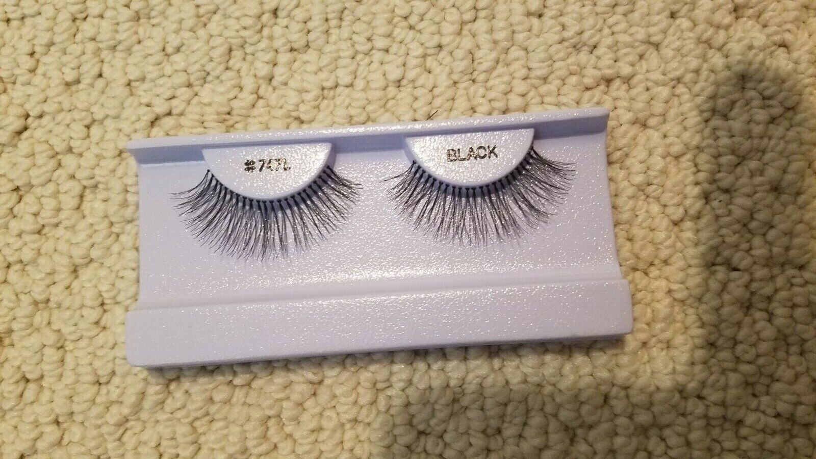 10 Pairs False Eye Lashes Strip Lash #747L ( Long ) Black