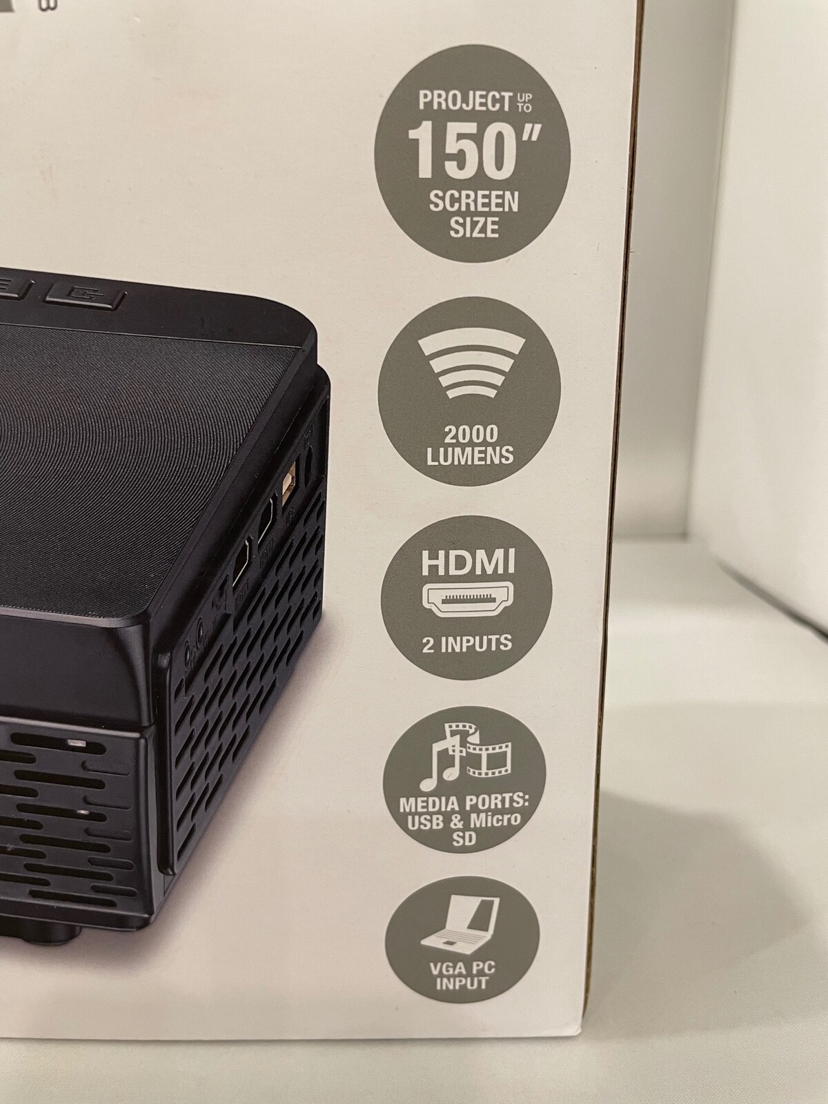 GPX Mini Projector PJ300B With Bluetooth