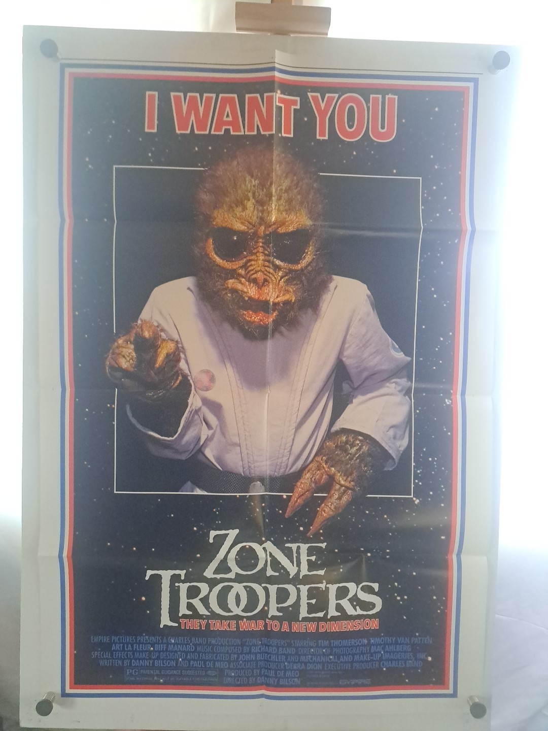 SCIENCE FICTION POSTER~Zone Troopers 1985 27x41 Original 1 Sheet Movie Poster