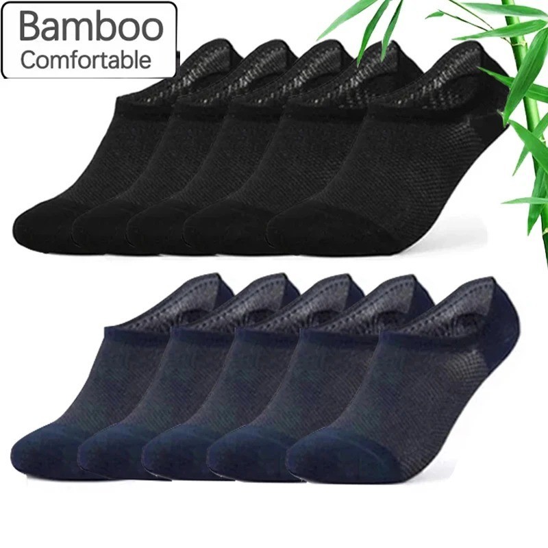 10Pack Men/Women Cotton Bamboo Socks No Show Ankle Low Cut Sport Nonslip Breathe