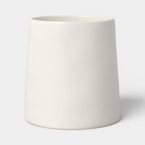 Aralia White Ceramic Utensil Holder Cream