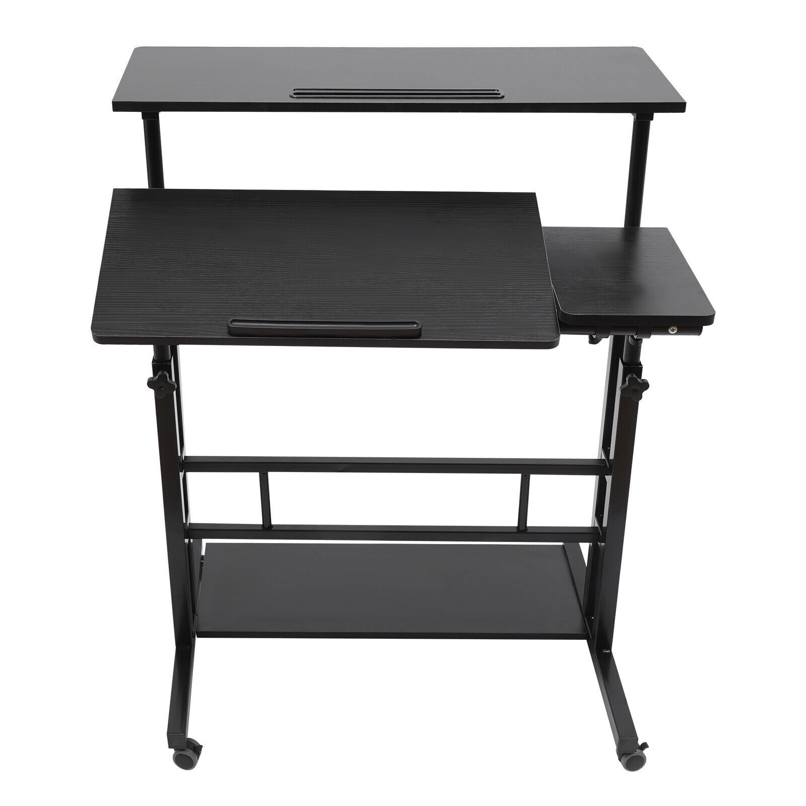 Mobile Rolling Computer Desk Laptop Table Stand w/ Wheel Home Office Workstation