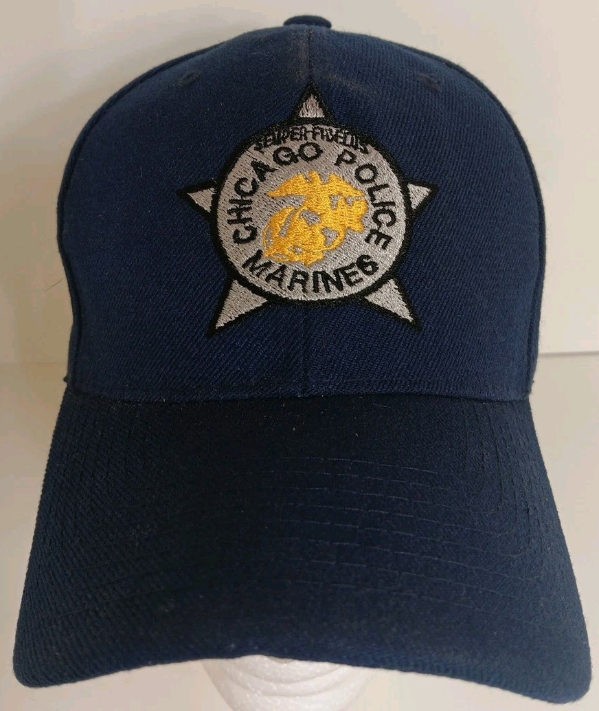 Chicago Police Marines Cap Blue Adjustable Hat USA