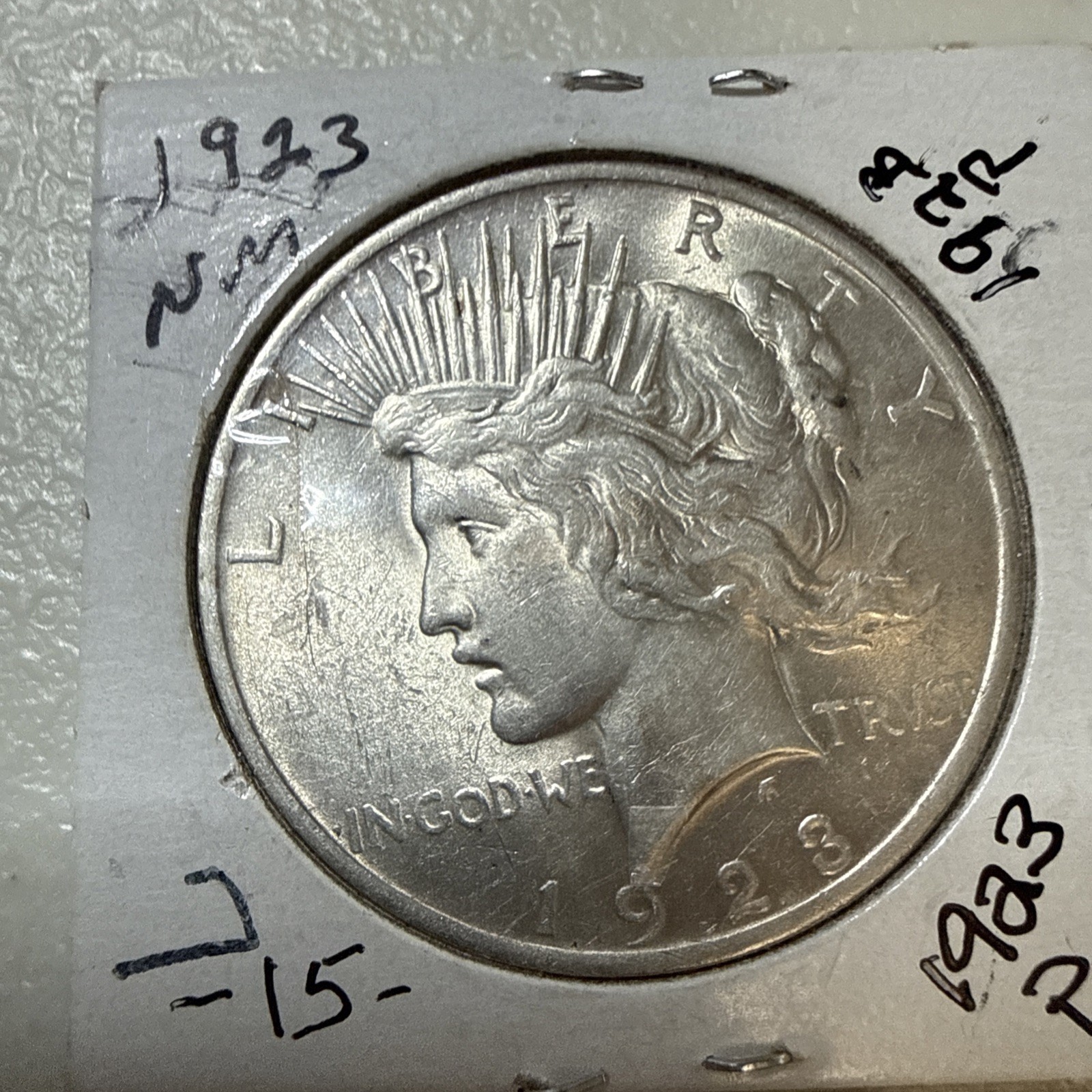 1923 Peace Dollar In AU Condition