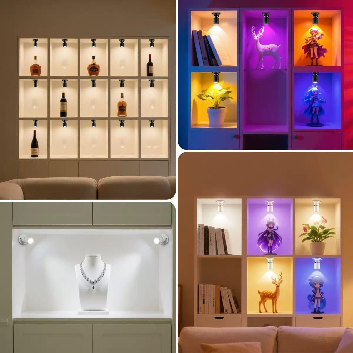 USB Powered Mini Spotlights for Displays 2-Pack – 5V Small LED Spot Lights Indoo