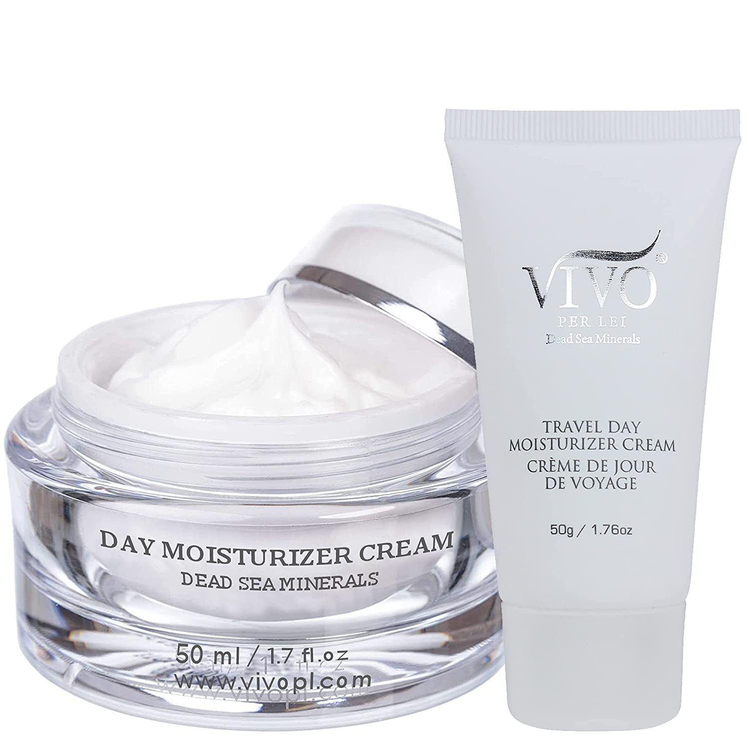 Vivo Per Lei Dead Sea Day Cream - Anti Aging Face Moisturizer for 3.4 Fl. Oz
