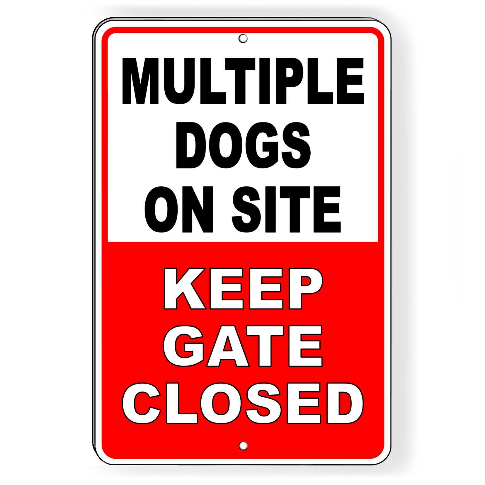 Beware Of Dogs On Site Keep Gate Closed Metal Sign Warning Do Not Enter Security