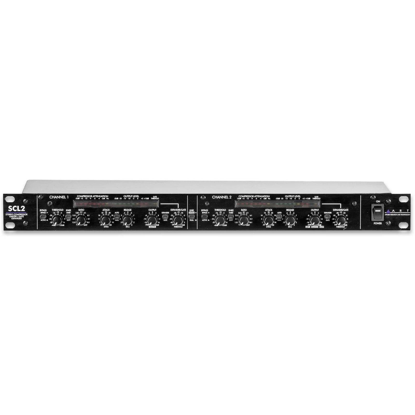 ART SCL2 Dual /Stereo Compressor / Limiter /Expander / Gate SCL-2 2-Channel Rack