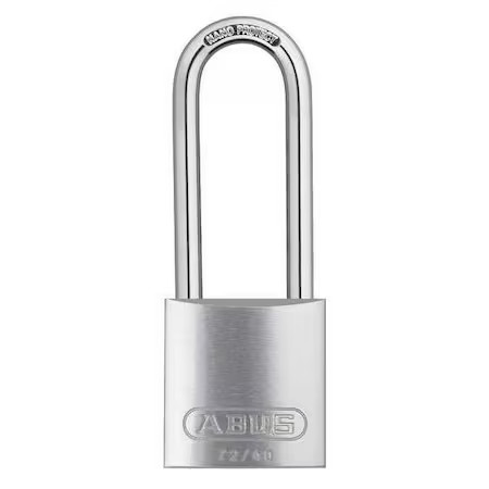 Abus 15430 Keyed Padlock, Open, Rectangular Aluminum Body, Hardened Steel