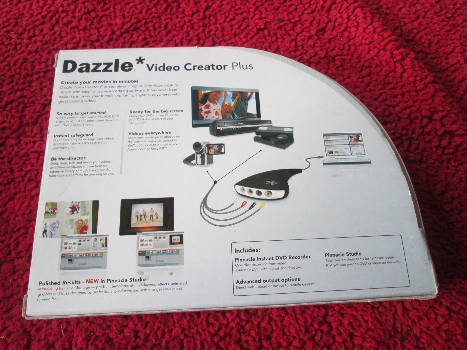 Dazzle Video Creator Plus Convert & Enhance DVD Pinnacle Studio Software