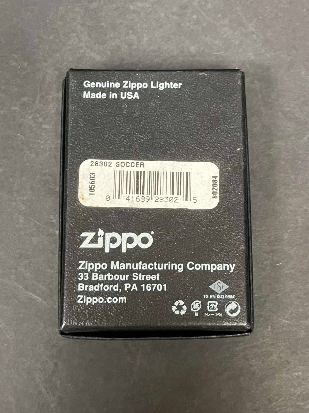 ZIPPO LIGHTER TROJAN HELMET AMERICAN FLAG WRONG BOX