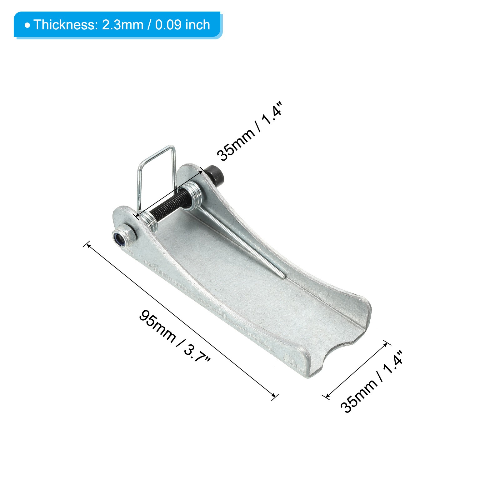 3.7 Inch Replacement Hooks Latch, 3 Pack Metal Towing Receiver Hitch, Silver