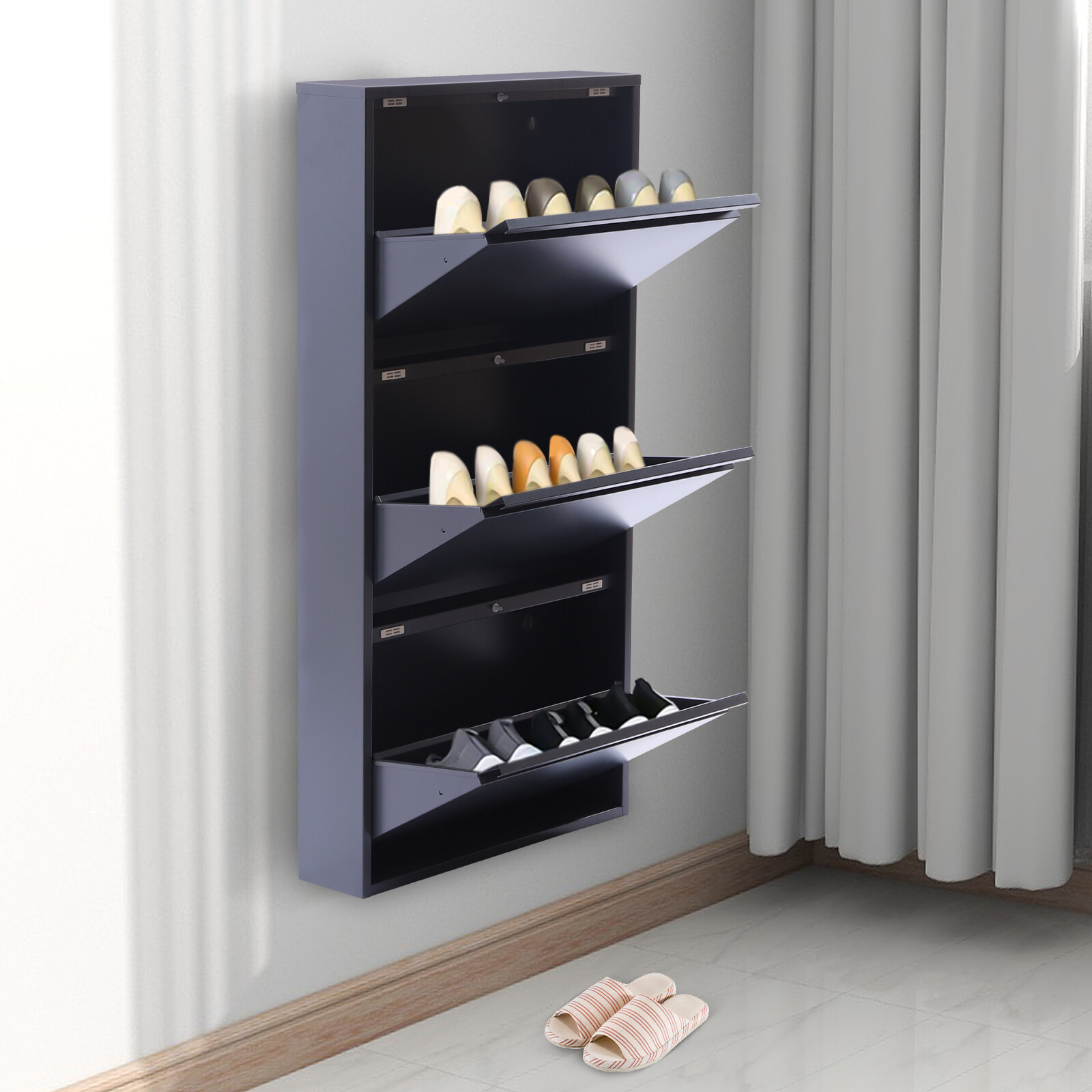 Modern Shoe Rack Cabinet Storage Shoes With Drawer High-Capacity Home Furniture